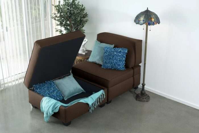 PlushPanache Velvet Perch Ottoman
