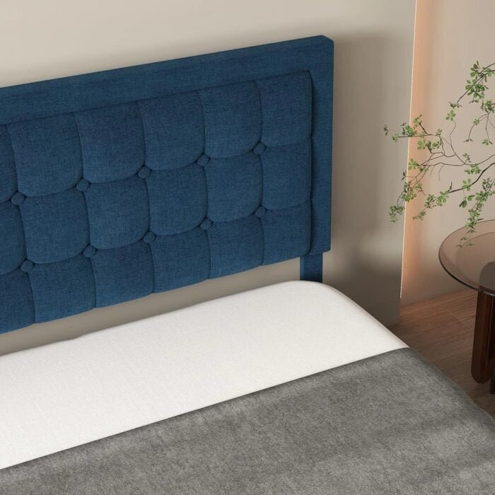 simple bed with headbord