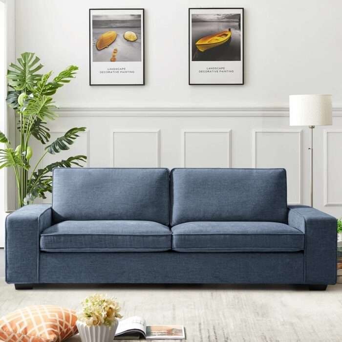 Azure Allure Fabric Sofa
