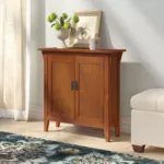 PlushPanache Velvet Foyer Cabinet