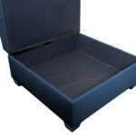 PlushPanache Velvet Perch Ottoman