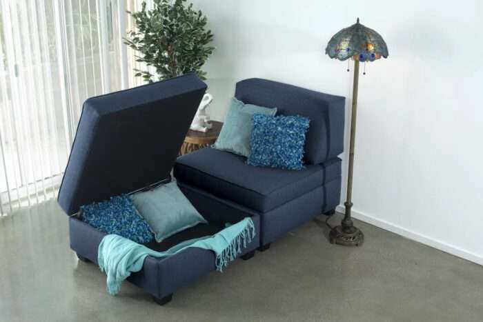 PlushPanache Velvet Perch Ottoman