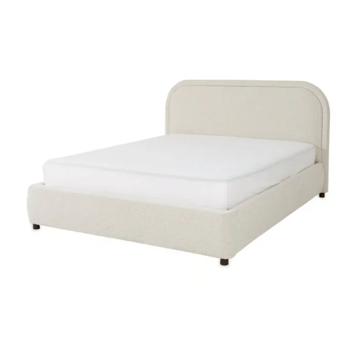 Rounded Boucle Bed