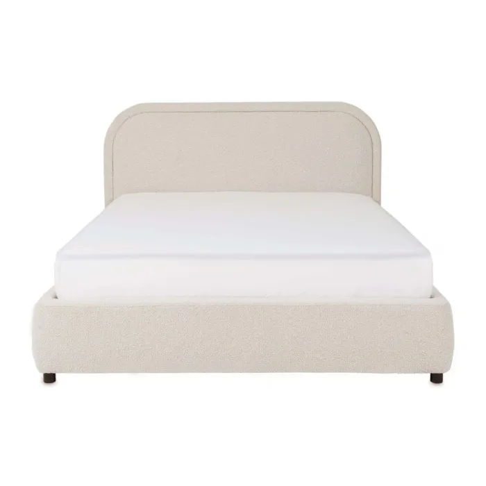 Rounded Boucle Bed