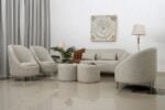 Luna Leather Sofa Set with 6 Seater