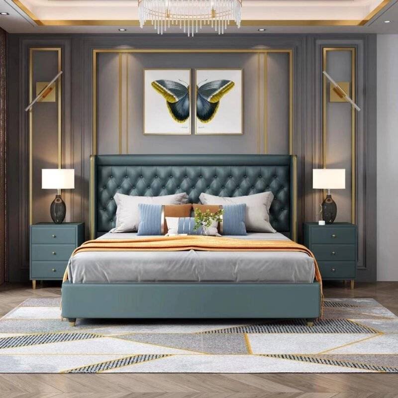 winter sale 35% off furniture in UAE Dubai King Washington Leather Bed