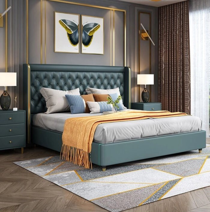 King Washington Leather Bed