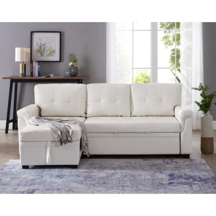 Greek Avano Leather Sofa Bed