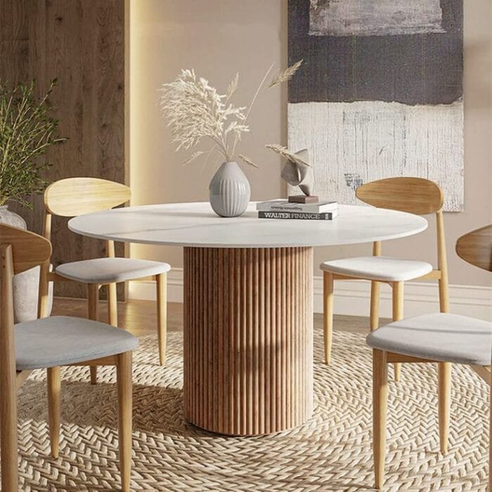 Round April Dining table 4 chairs