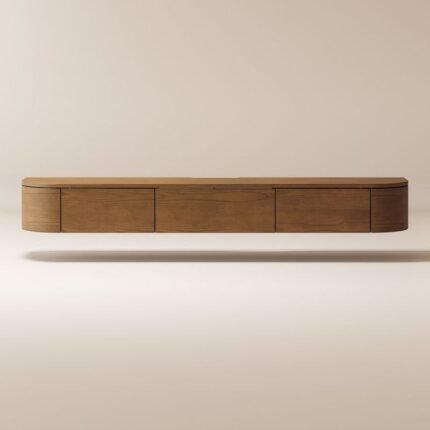 Parisma Wall Mounted Tv unit Curved