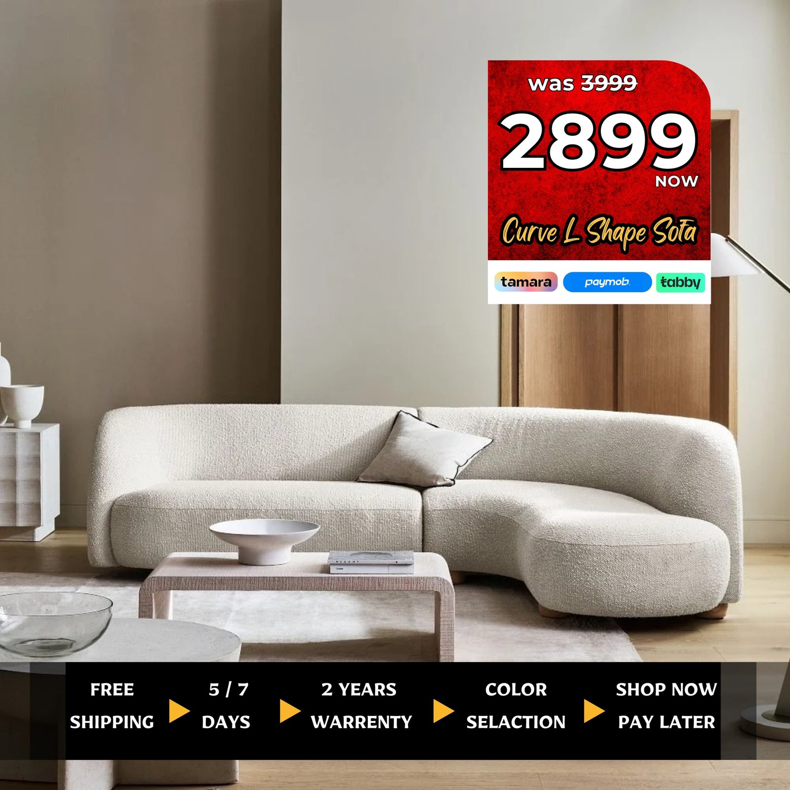 winter sale 35% off furniture in UAE Dubai Turn your bedroom into a haven of comfort with our Deal of the Month! Get our exclusive bed and mattress for just 1299 AED. Act fast to elevate your home with style and comfort at an unbeatable price. Don't miss out on this limited-time offer! Visit our showroom or shop online now to claim your deal before it's gone.