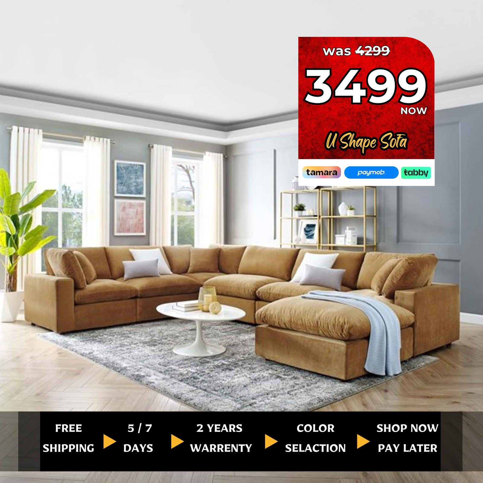 winter sale 35% off furniture in UAE Dubai Turn your bedroom into a haven of comfort with our Deal of the Month! Get our exclusive bed and mattress for just 1299 AED. Act fast to elevate your home with style and comfort at an unbeatable price. Don't miss out on this limited-time offer! Visit our showroom or shop online now to claim your deal before it's gone.